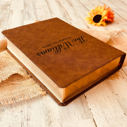 Personalized Family Bible, Custom CSB Wide - Margin Family Bible, Engraved Bible, Wedding Bible, Christian Gifts Family Bible for Wedding - Religious Books - Aylev