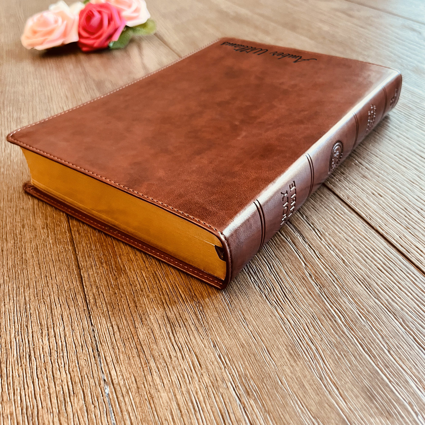 Personalized ESV Bible with Name Engraved, ESV Wide Margin Holy Bible, Custom Bible Engraved Name, English Standard Version Christian Gifts