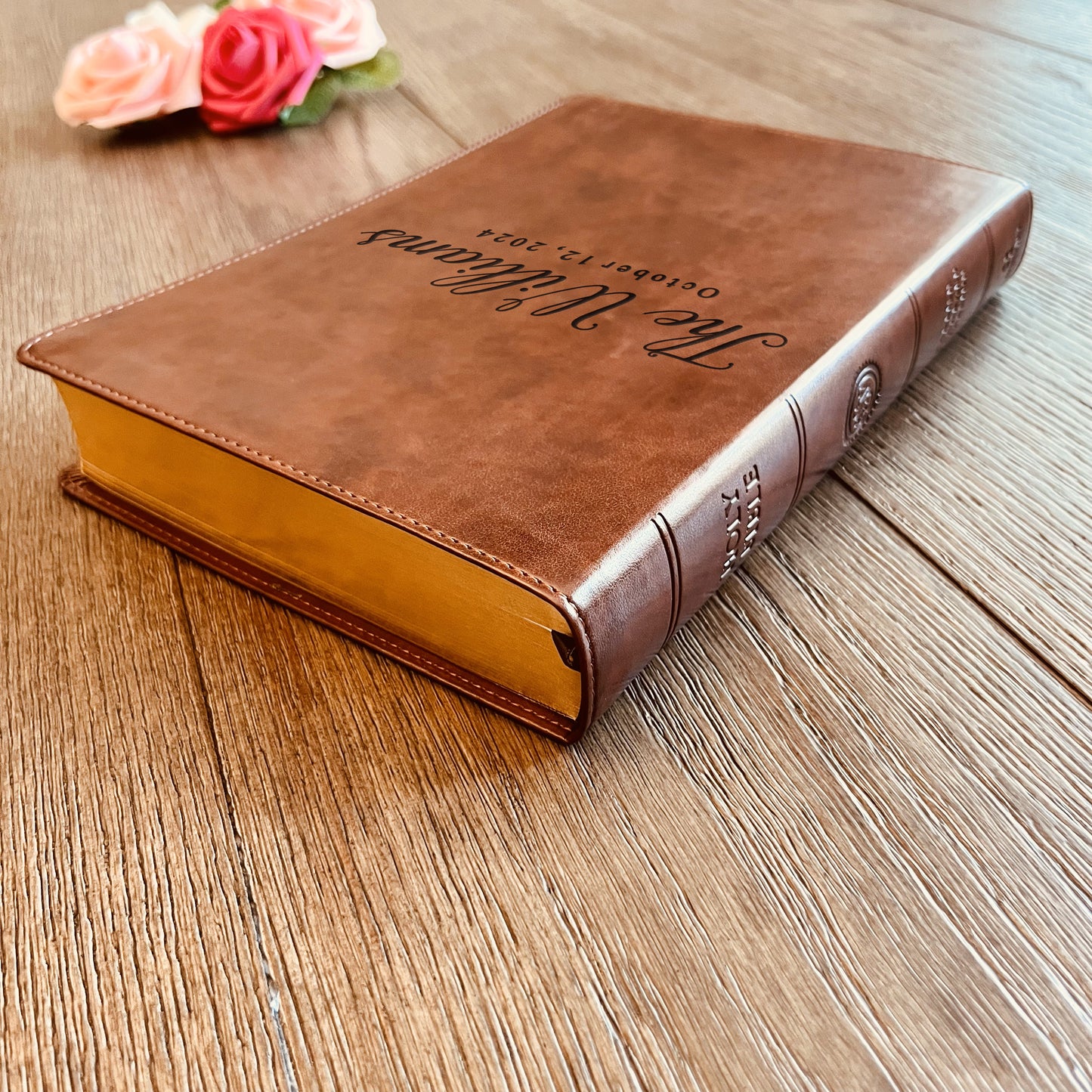 Personalized Family Bible, Custom ESV Wide-Margin Reference Bible, Engraved Bible, Wedding Bible, Christian Gifts, Family Bible for Wedding