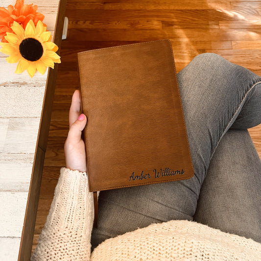 Personalized NLT Bible | NLT Large Print Holy Bible | Custom Engraved Name | New Living Translation Christian Gifts Bible Name Engraved - Aylev