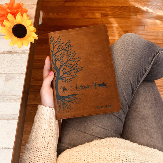 Personalized Family Bible, Custom NLT Family Tree Reference Bible, Engraved Bible, Wedding Bible, Christian Gifts, Family Bible for Wedding - Aylev