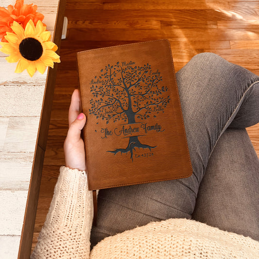Personalized Family Bible, Custom NLT Family Tree Reference Bible, Engraved Bible, Wedding Bible, Christian Gifts, Family Bible for Wedding - Aylev