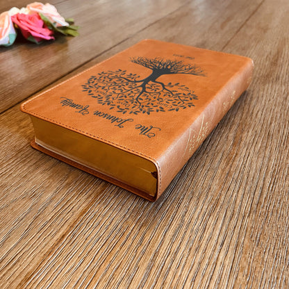 Personalized Family Bible, Custom ESV/RVR Biblia en Español Personalizada, Biblia Reina Valera 1960 en espanol Spanish Bible, Christian Gifts - Religious Books - Aylev