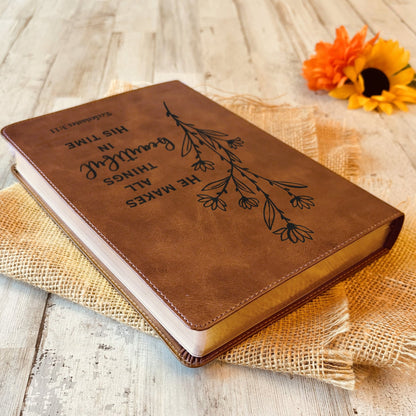 Personalized ESV Bible: Create Your Own Custom Engraved Design with a Designer, Large Print Double-Column Format English Standard Holy Bible - Religious Books - Aylev