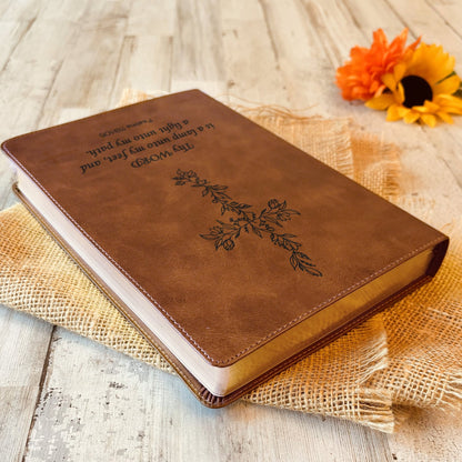 Personalized ESV Bible: Create Your Own Custom Engraved Design with a Designer, Large Print Double-Column Format English Standard Holy Bible - Religious Books - Aylev
