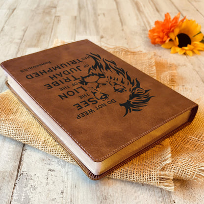 Personalized ESV Bible: Create Your Own Custom Engraved Design with a Designer, Large Print Double-Column Format English Standard Holy Bible - Religious Books - Aylev