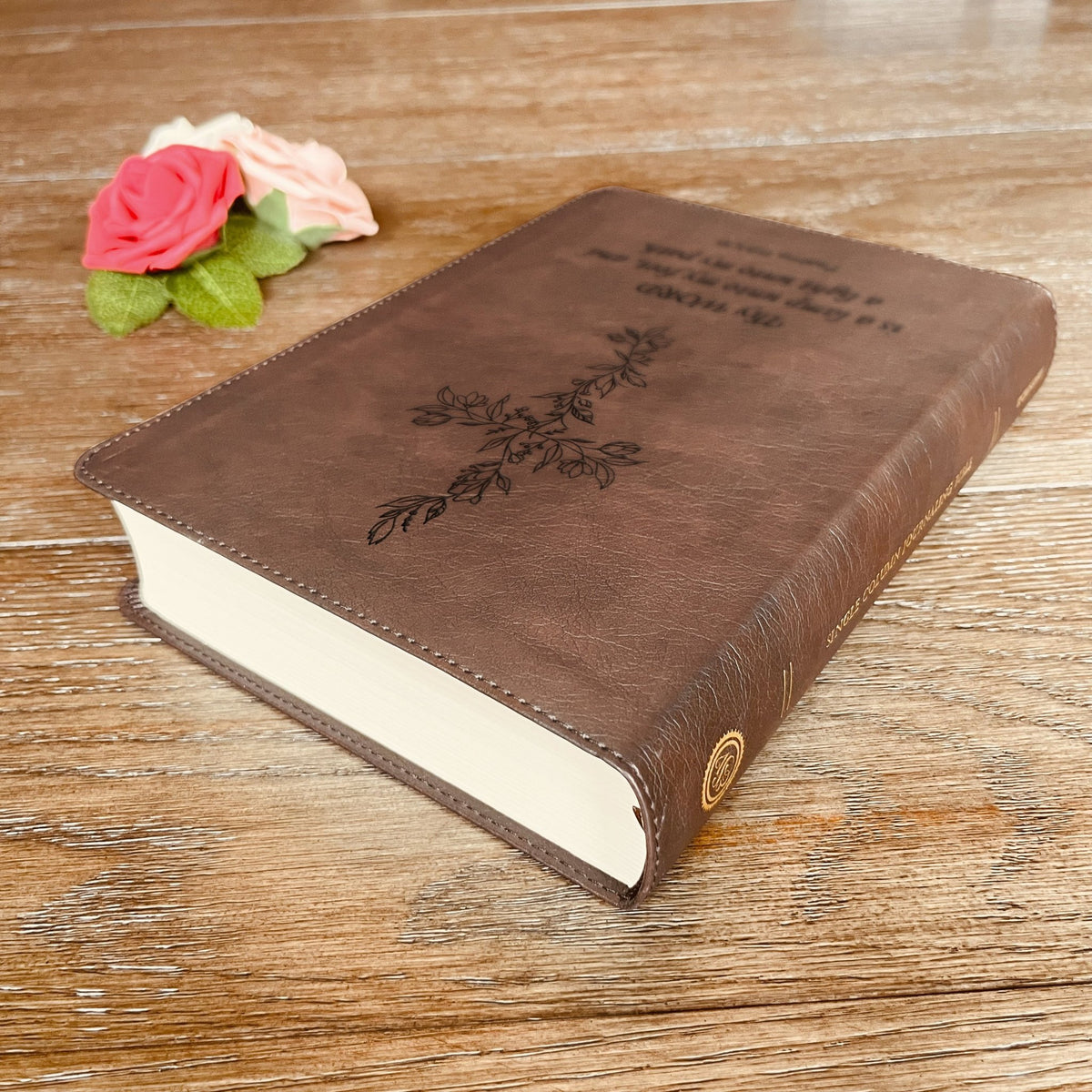 Personalized ESV Bible: Create Your Own Custom Engraved Design with a Designer, Large Print Journaling English Standard Holy Bible - Religious Books - Aylev