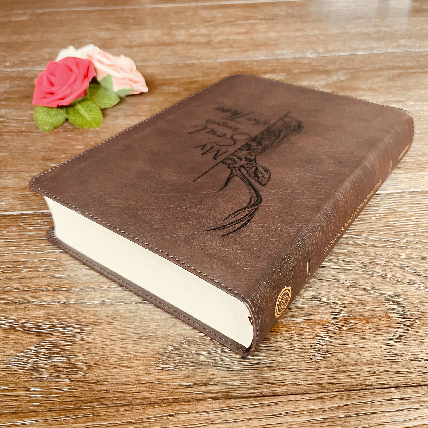 Personalized ESV Bible: Create Your Own Custom Engraved Design with a Designer, Large Print Journaling English Standard Holy Bible - Aylev