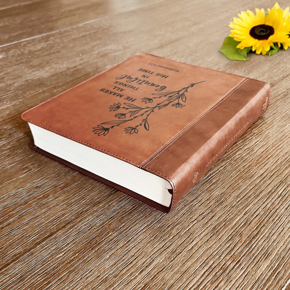 Custom Engraved ESV Journaling Study Bible, Wide Margin Note - Taking Bible, Personalized Christian Gift, Baptism Gift for Women - Religious Books - Aylev
