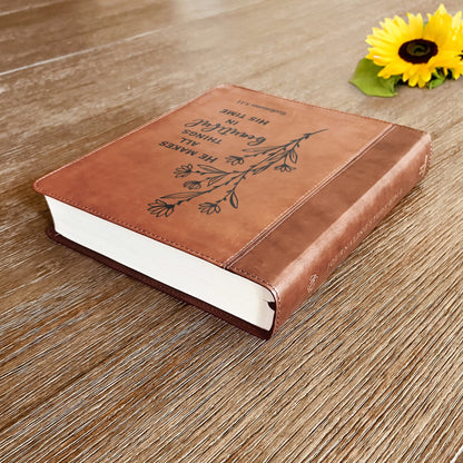 Custom Engraved ESV Journaling Study Bible, Wide Margin Note - Taking Bible, Personalized Christian Gift, Baptism Gift for Women - Religious Books - Aylev