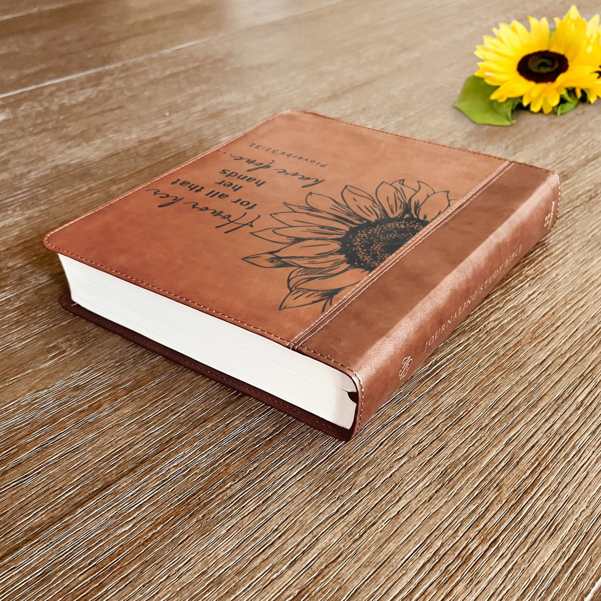 Custom Engraved ESV Journaling Study Bible, Wide Margin Note - Taking Bible, Personalized Christian Gift, Baptism Gift for Women - Religious Books - Aylev