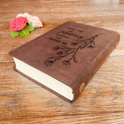 Custom ESV Bible, ESV Journaling Bible, Custom Engraved English Standard Version, Christian Gifts, Baptism Gifts, ESV Bible Women - Religious Books - Aylev