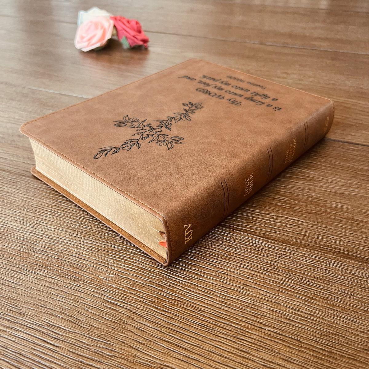 Personalized KJV Bible: Create Your Own Custom Engraved Design with a Designer, Large Print Red Letter Wide - Margin King James Holy Bible - Religious Books - Aylev