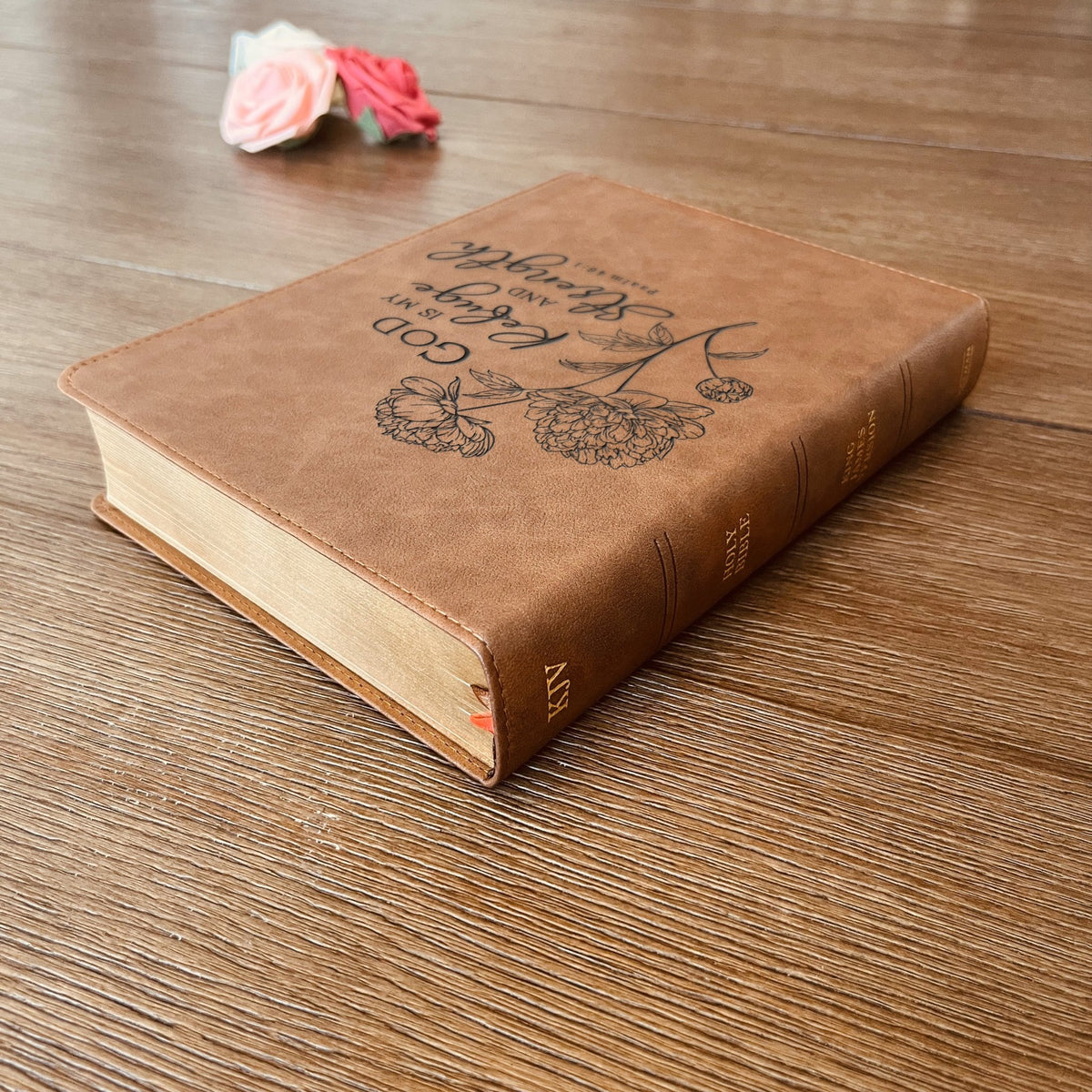 Personalized KJV Bible: Create Your Own Custom Engraved Design with a Designer, Large Print Red Letter Wide - Margin King James Holy Bible - Religious Books - Aylev