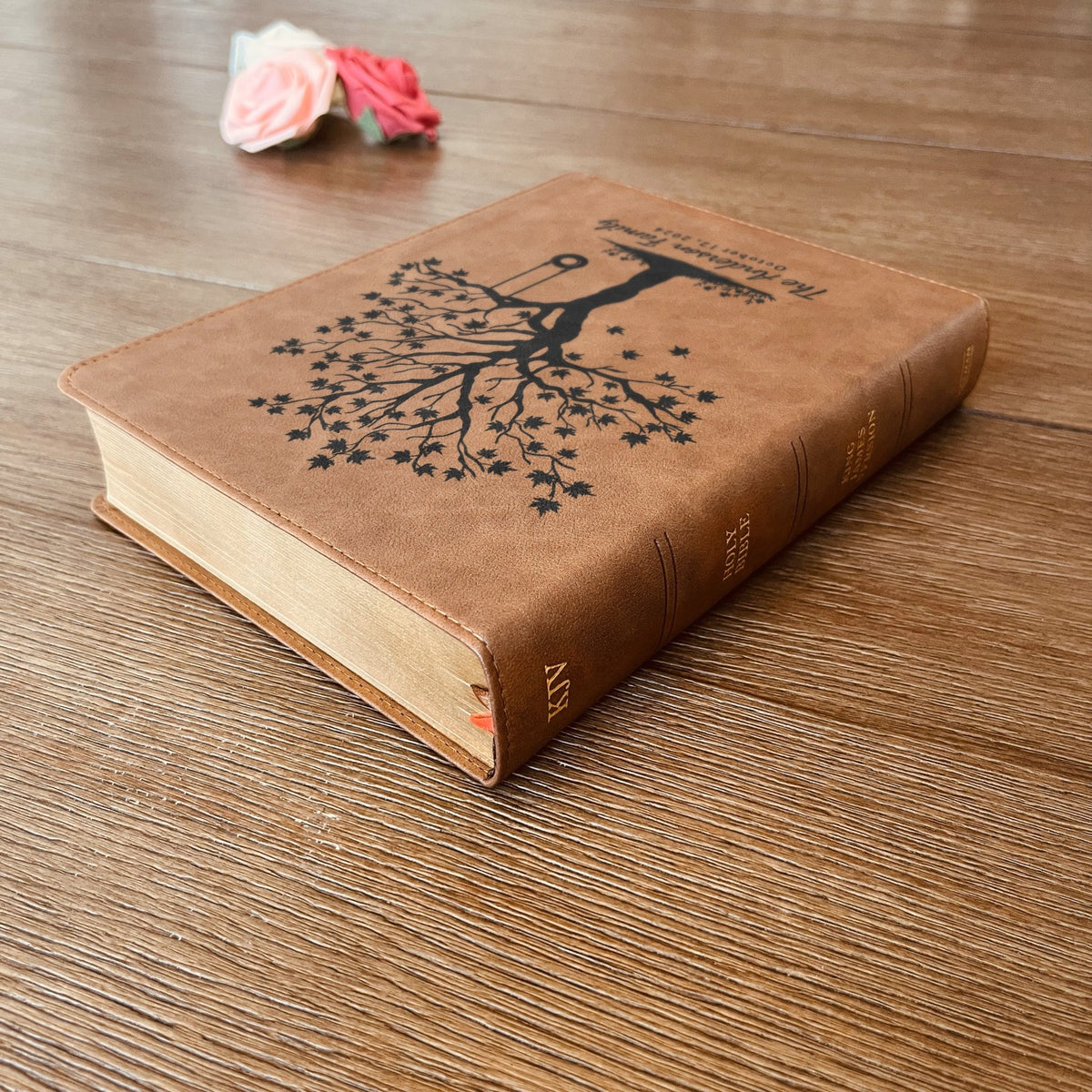 Personalized Family Bible, Custom KJV Family Tree Wide - Margin Bible, Engraved Bible, Wedding Bible, Christian Gifts Family Bible for Wedding - Religious Books - Aylev