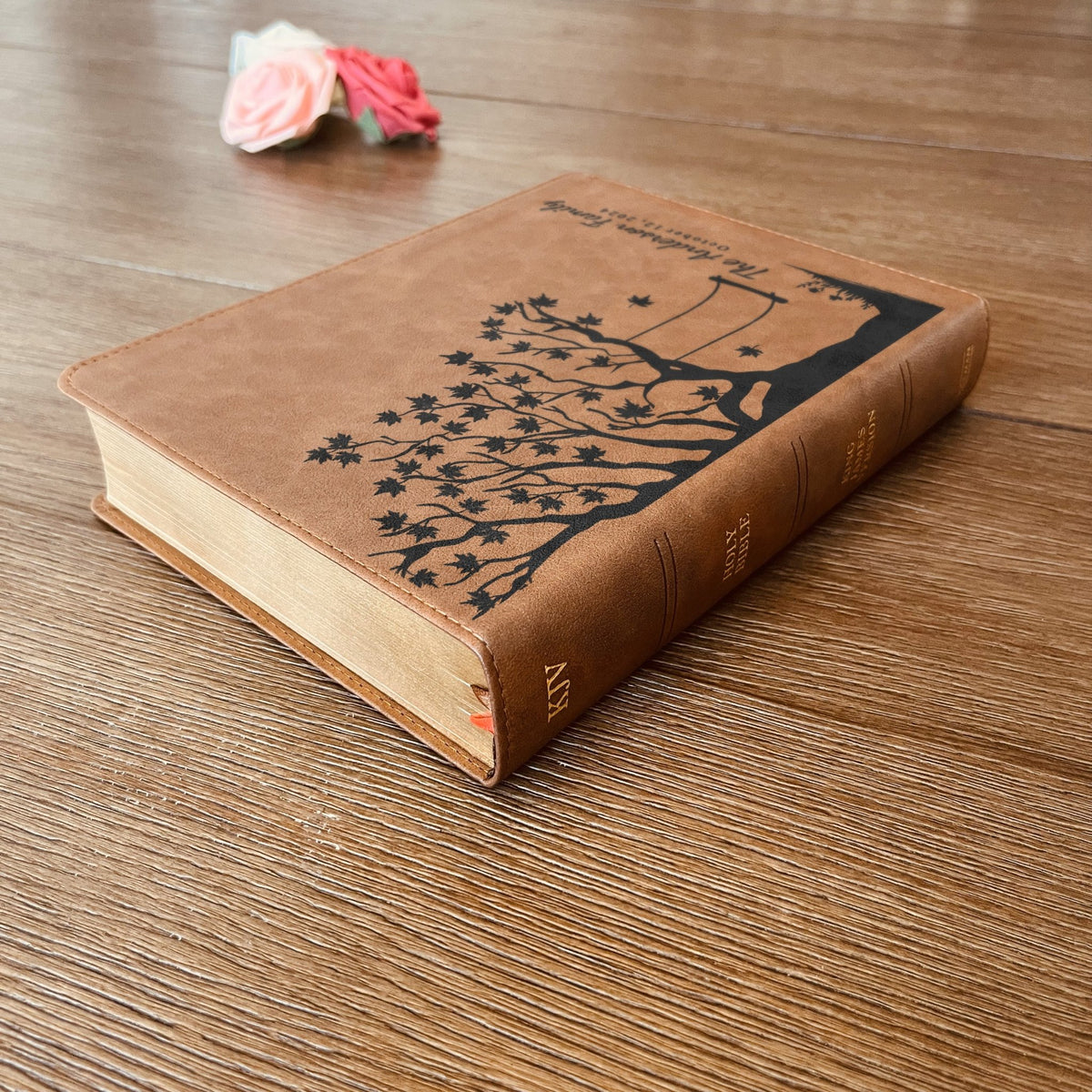 Personalized Family Bible, Custom KJV Family Tree Wide - Margin Bible, Engraved Bible, Wedding Bible, Christian Gifts Family Bible for Wedding - Religious Books - Aylev