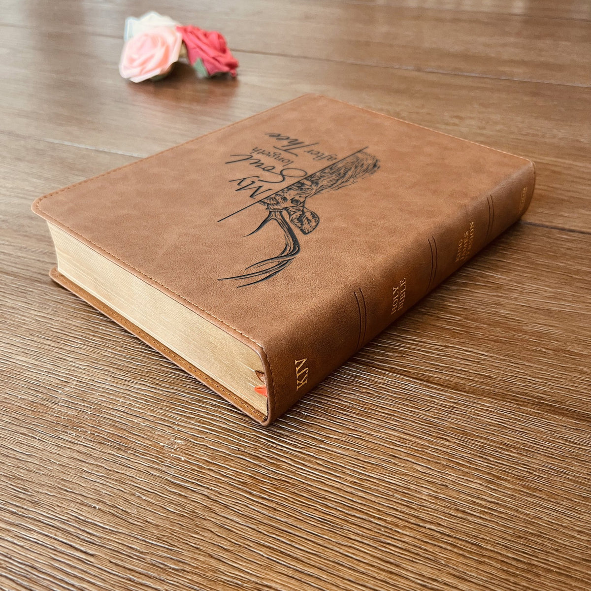 Personalized KJV Bible: Create Your Own Custom Engraved Design with a Designer, Large Print Red Letter Wide - Margin King James Holy Bible - Religious Books - Aylev
