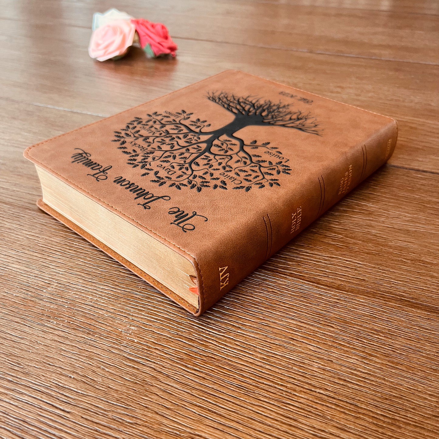 Personalized Family Bible | Custom KJV Family Tree Wide Margin Bible | Engraved Bible Wedding Bible Christian Gifts Family Bible for Wedding - Aylev