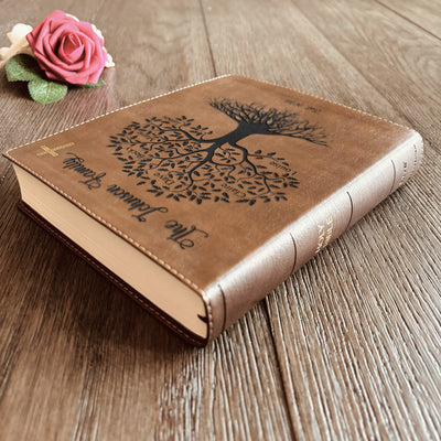 Personalized Family Bible | Custom NIV Family Tree Journaling Bible | Engraved Bible Wedding Bible Christian Gifts Family Bible for Wedding