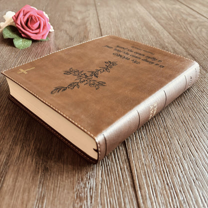 Personalized NIV Bible: Create Your Own Custom Engraved Design with a Designer, Comfort Print Journaling New International Version Holy Bible - Religious Books - Aylev