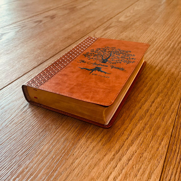 Personalized Family Bible | Custom KJV Family Tree Study Bible | Engraved Bible Wedding Bible Christian Gifts Family Bible for Wedding - Aylev