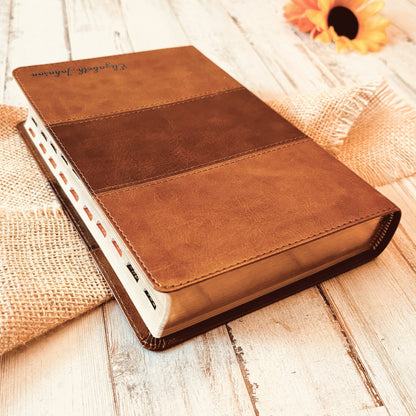 Customized KJV Bible with name Engraved, Large Print Reference Indexed Bible, Custom Bible Engraved Name, King James Version Christian Gifts - Religious Books - Aylev