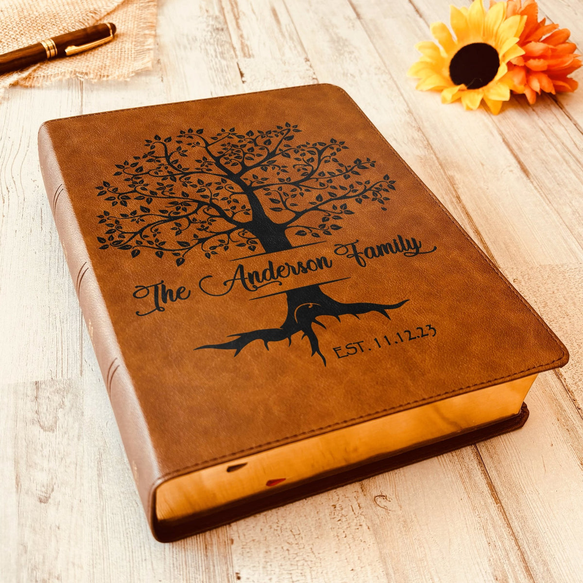 Personalized Family Bible, Custom CSB Family Tree Wide - Margin Bible, Engraved Bible, Wedding Bible, Christian Gifts Family Bible for Wedding - Religious Books - Aylev