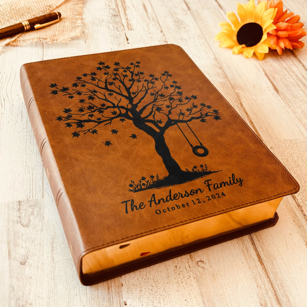 Personalized Family Bible, Custom CSB Family Tree Wide - Margin Bible, Engraved Bible, Wedding Bible, Christian Gifts Family Bible for Wedding - Religious Books - Aylev