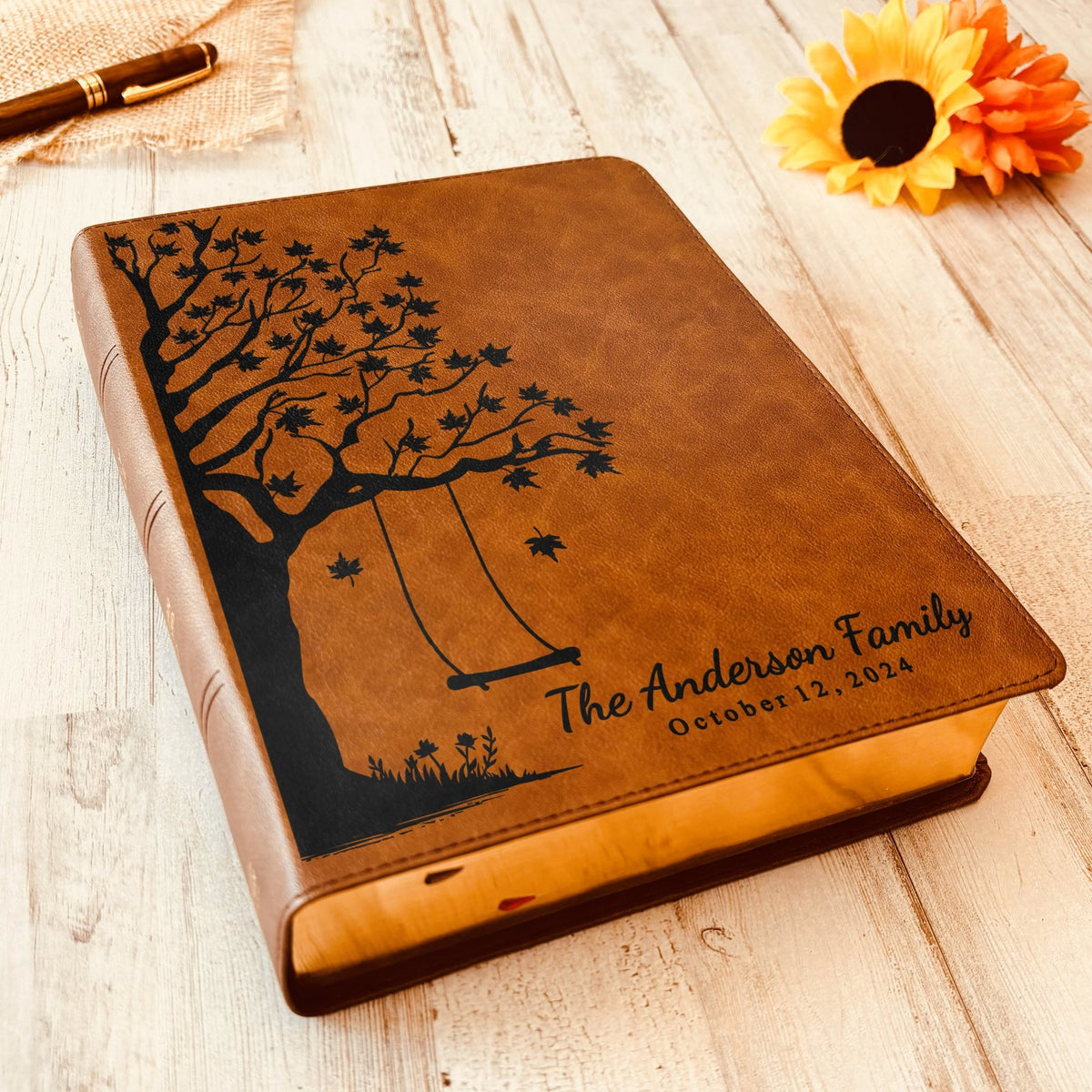 Personalized Family Bible, Custom CSB Family Tree Wide - Margin Bible, Engraved Bible, Wedding Bible, Christian Gifts Family Bible for Wedding - Religious Books - Aylev