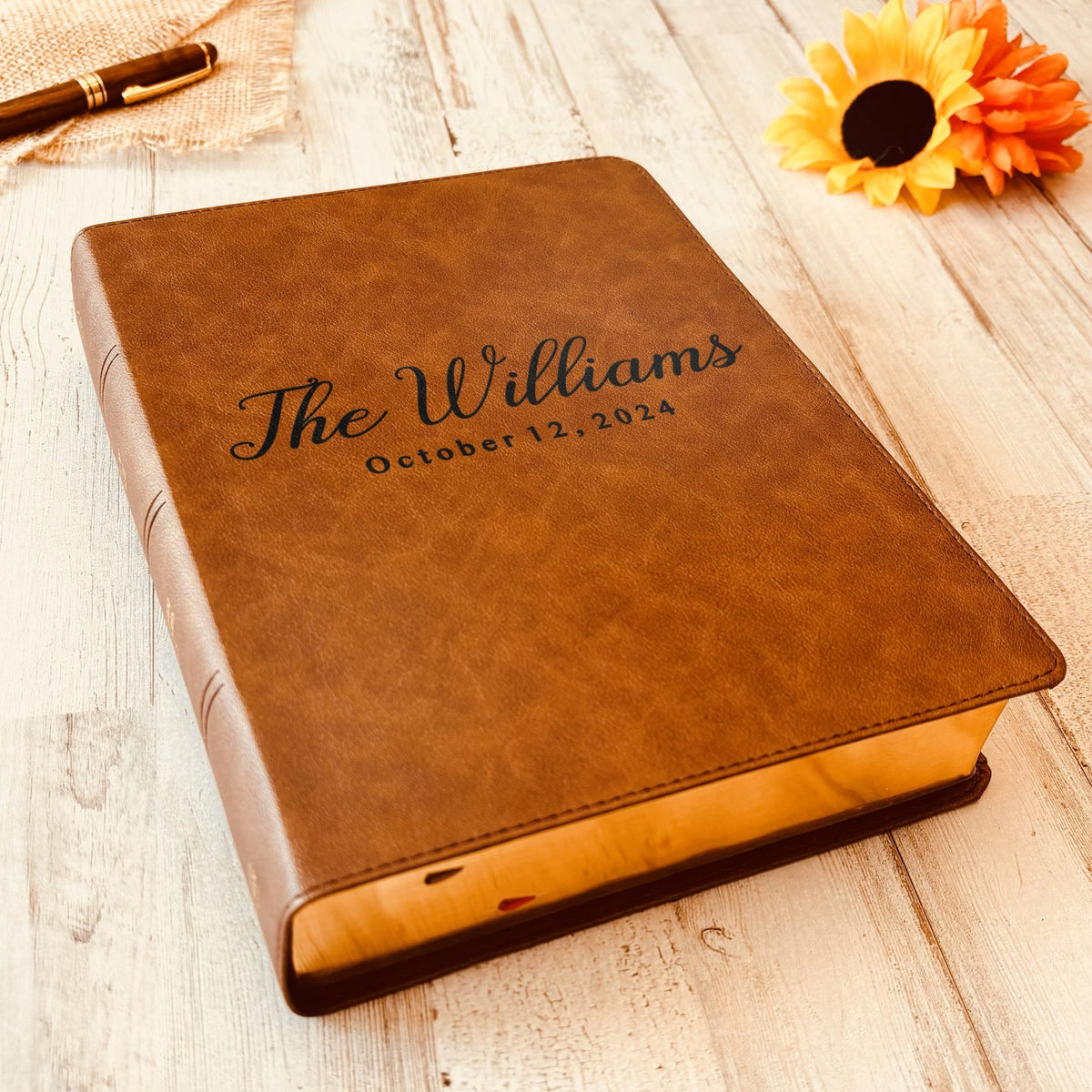 Personalized Family Bible, Custom CSB Wide - Margin Family Bible, Engraved Bible, Wedding Bible, Christian Gifts Family Bible for Wedding - Religious Books - Aylev