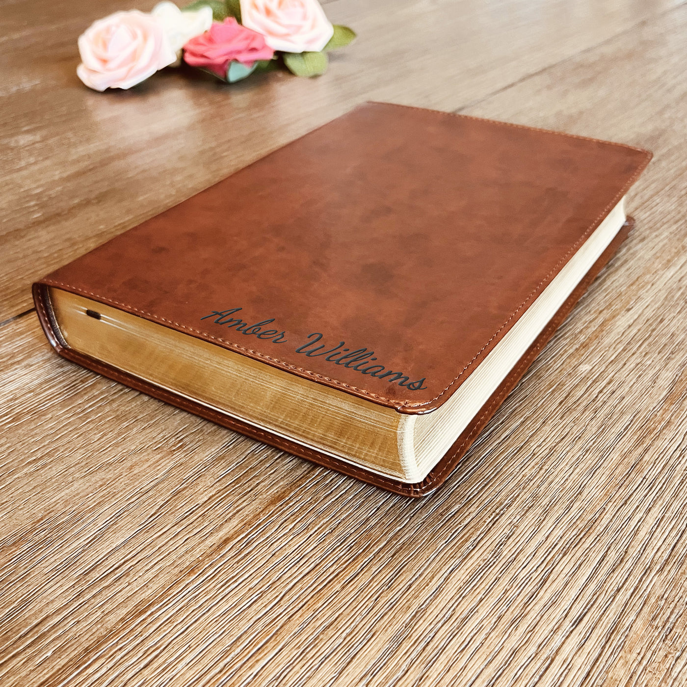 Personalized ESV Bible with Name Engraved, ESV Wide Margin Holy Bible, Custom Bible Engraved Name, English Standard Version Christian Gifts