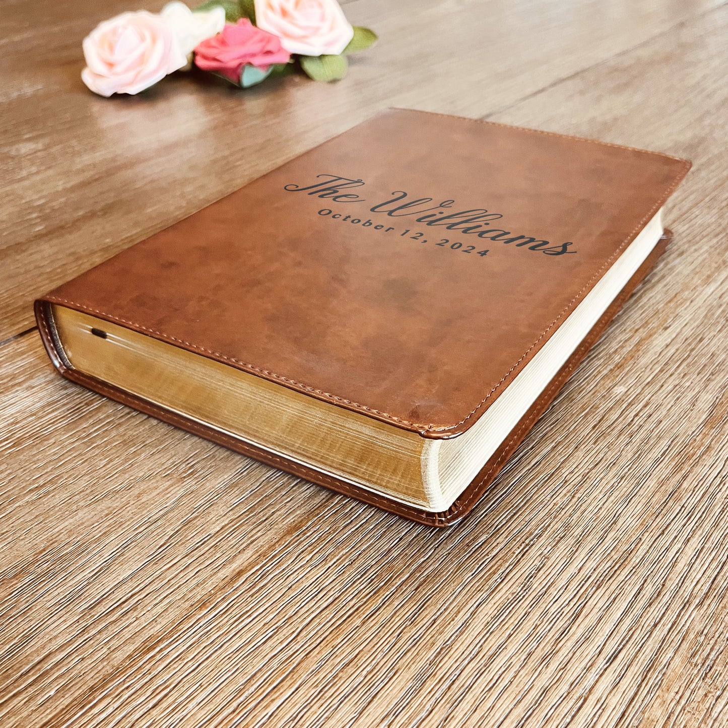 Personalized Family Bible, Custom ESV Wide-Margin Reference Bible, Engraved Bible, Wedding Bible, Christian Gifts, Family Bible for Wedding