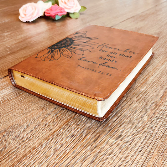 Custom ESV Bible | Custom Bible Engraved English Standard Version | Christian Gifts Religious Gifts Baptism Gifts ESV Bible Women Men - Aylev