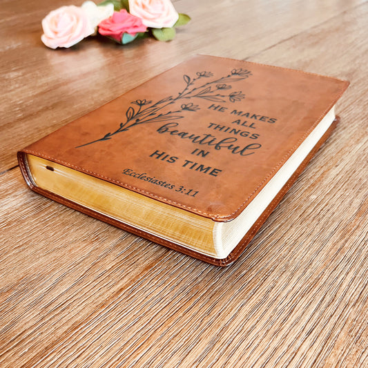 Custom ESV Bible | Custom Bible Engraved English Standard Version | Christian Gifts Religious Gifts Baptism Gifts ESV Bible Women Men - Aylev