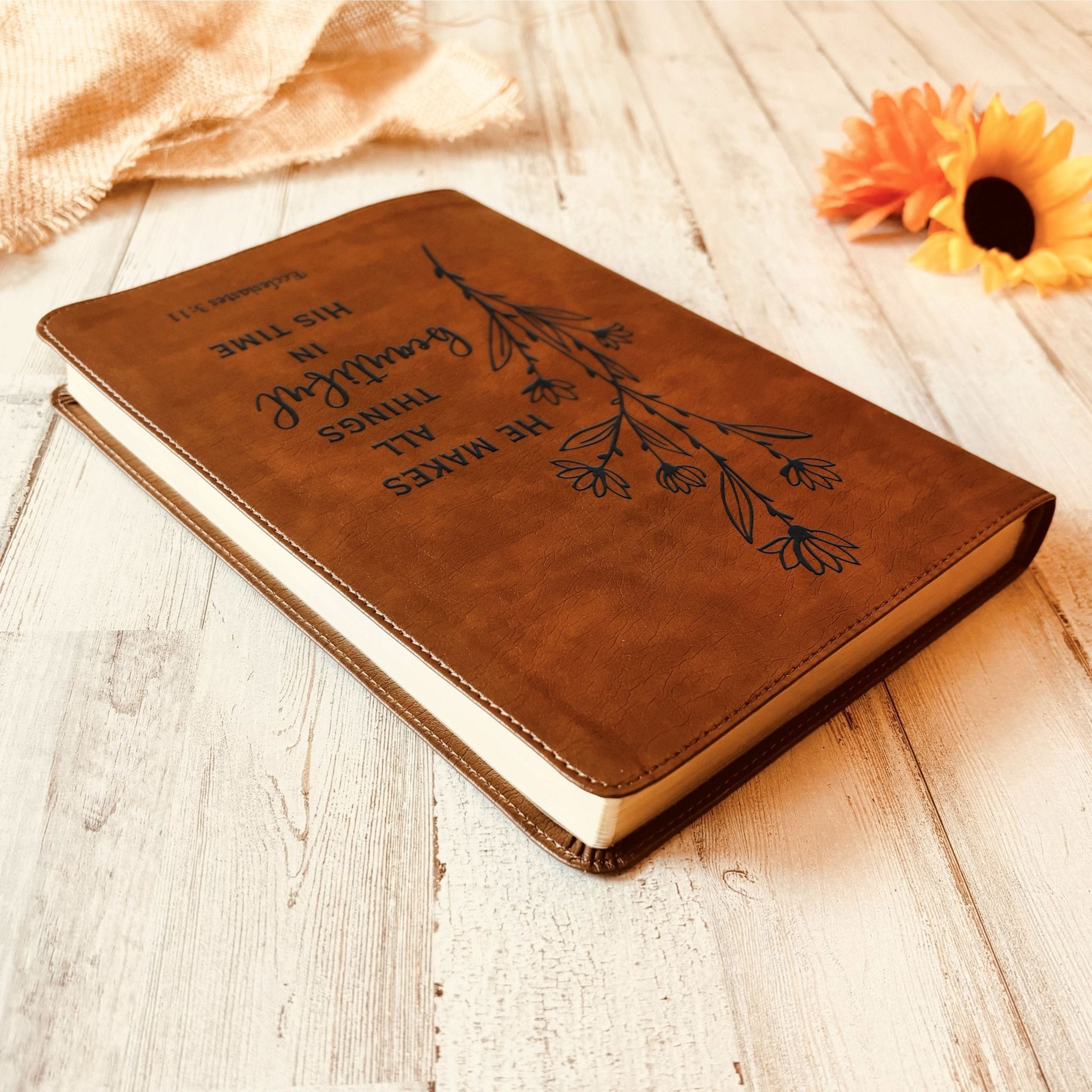 Custom Engraved NLT Thinline Bible, Large Print Reference, Red - Letter Edition, Personalized Christian Gifts for Women, Baptism Gifts - Religious Books - Aylev