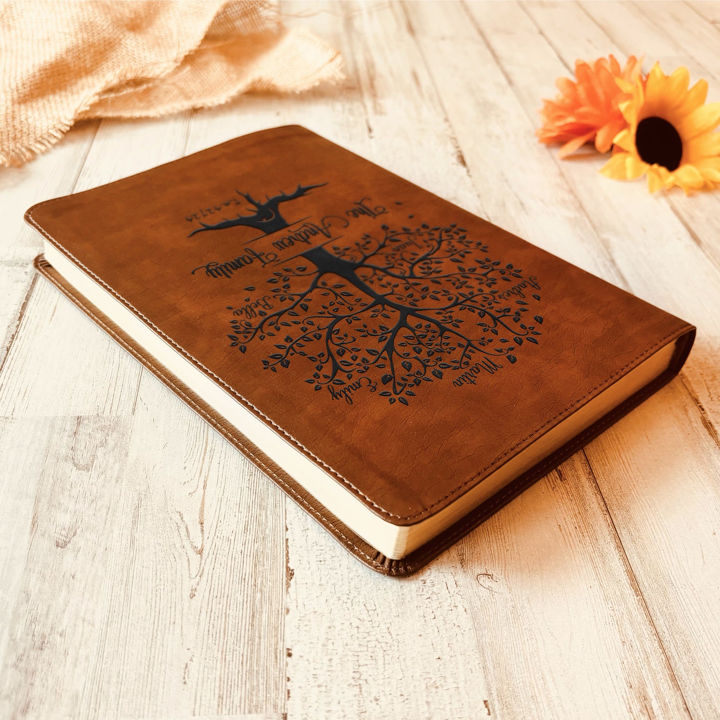 Personalized Family Bible, Custom NLT Family Tree Reference Bible, Engraved Bible, Wedding Bible, Christian Gifts, Family Bible for Wedding - Aylev