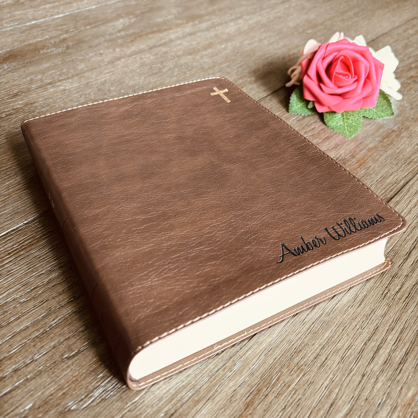 Personalized NIV Bible with name Engraved, NIV Journaling Bible, Custom Bible Engraved Name New International Version Christian Gifts - Aylev