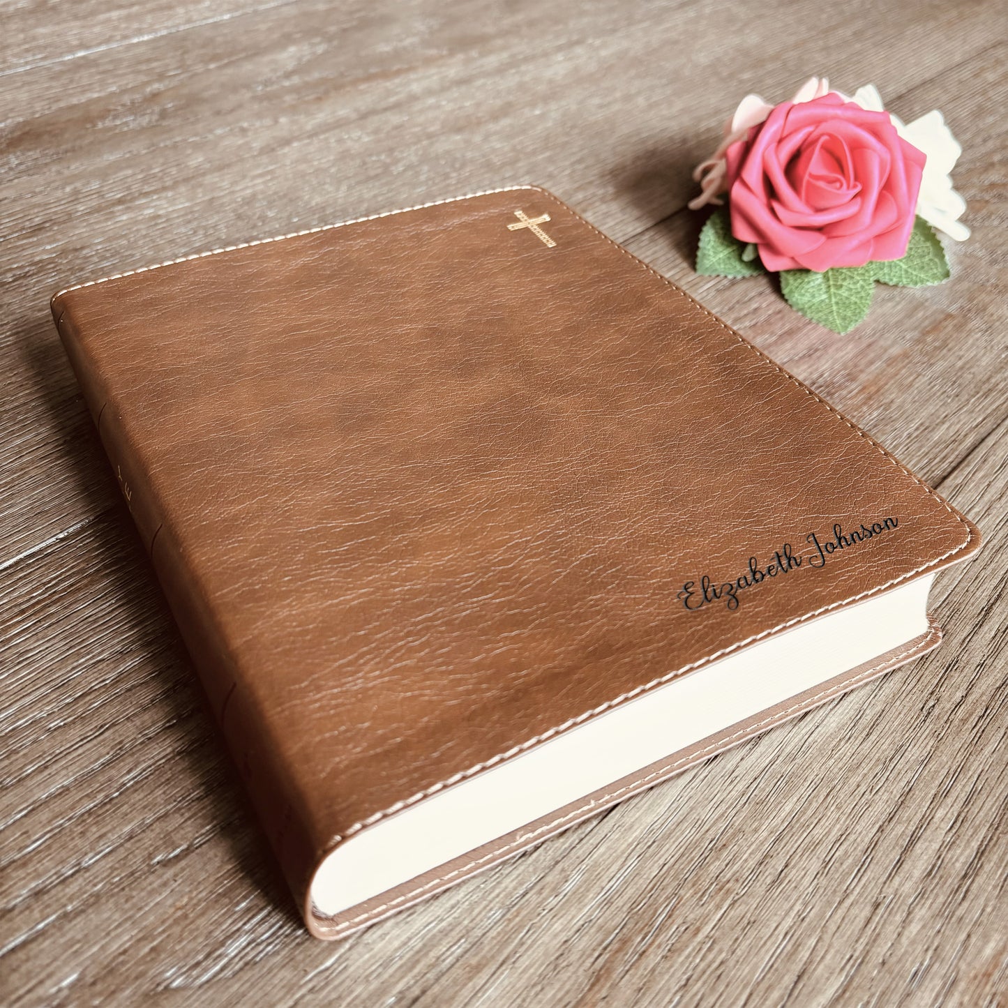 Personalized NIV Bible with name Engraved, NIV Journaling Bible, Custom Bible Engraved Name New International Version Christian Gifts - Aylev