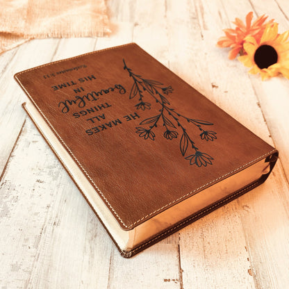 Custom Engraved NKJV Bible, Single Column Wide - Margin Reference, Red - Letter Edition, Personalized Christian Gifts for Women, Baptism Gifts - Religious Books - Aylev