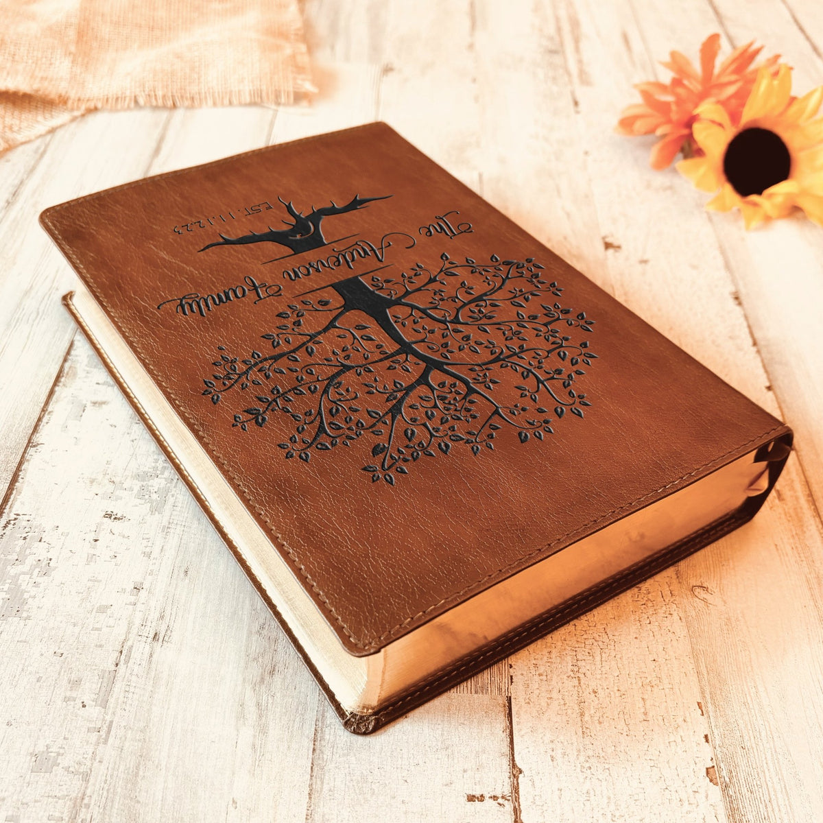 Personalized Family Bible, Custom Engraved NKJV Wide - Margin Family Tree Bible, Wedding Gifts, Anniversary Gifts, Family Bible for Weddings - Religious Books - Aylev