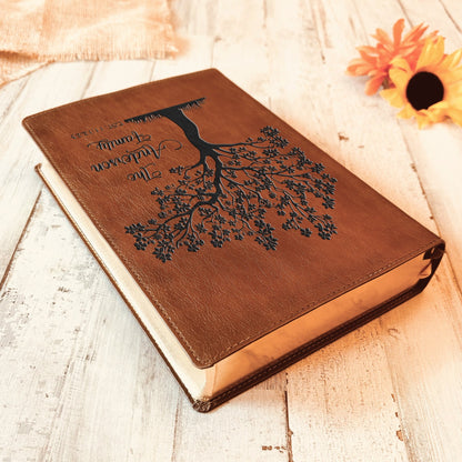 Personalized Family Bible, Custom Engraved NKJV Wide - Margin Family Tree Bible, Wedding Gifts, Anniversary Gifts, Family Bible for Weddings - Religious Books - Aylev