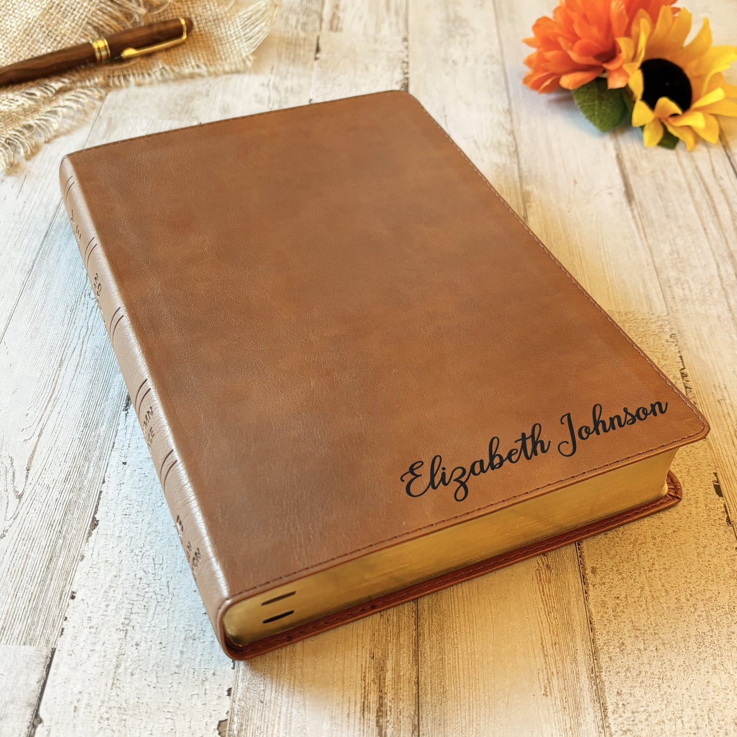 Personalized NASB 1995 Bible with name Engraved, NASB Side-Column Reference Bible, Custom Bible With Engraved Name NASB 1995 Christian Gifts