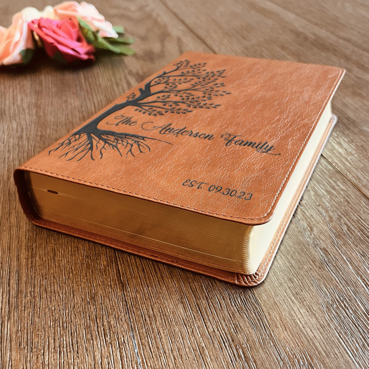 Personalized Family Bible, Custom ESV/RVR Biblia en Español Personalizada, Biblia Reina Valera 1960 en espanol Spanish Bible, Christian Gifts - Religious Books - Aylev