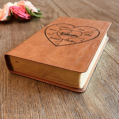 Personalized Family Bible, Custom ESV/RVR Biblia en Español Personalizada, Biblia Reina Valera 1960 en espanol Spanish Bible, Christian Gifts - Religious Books - Aylev