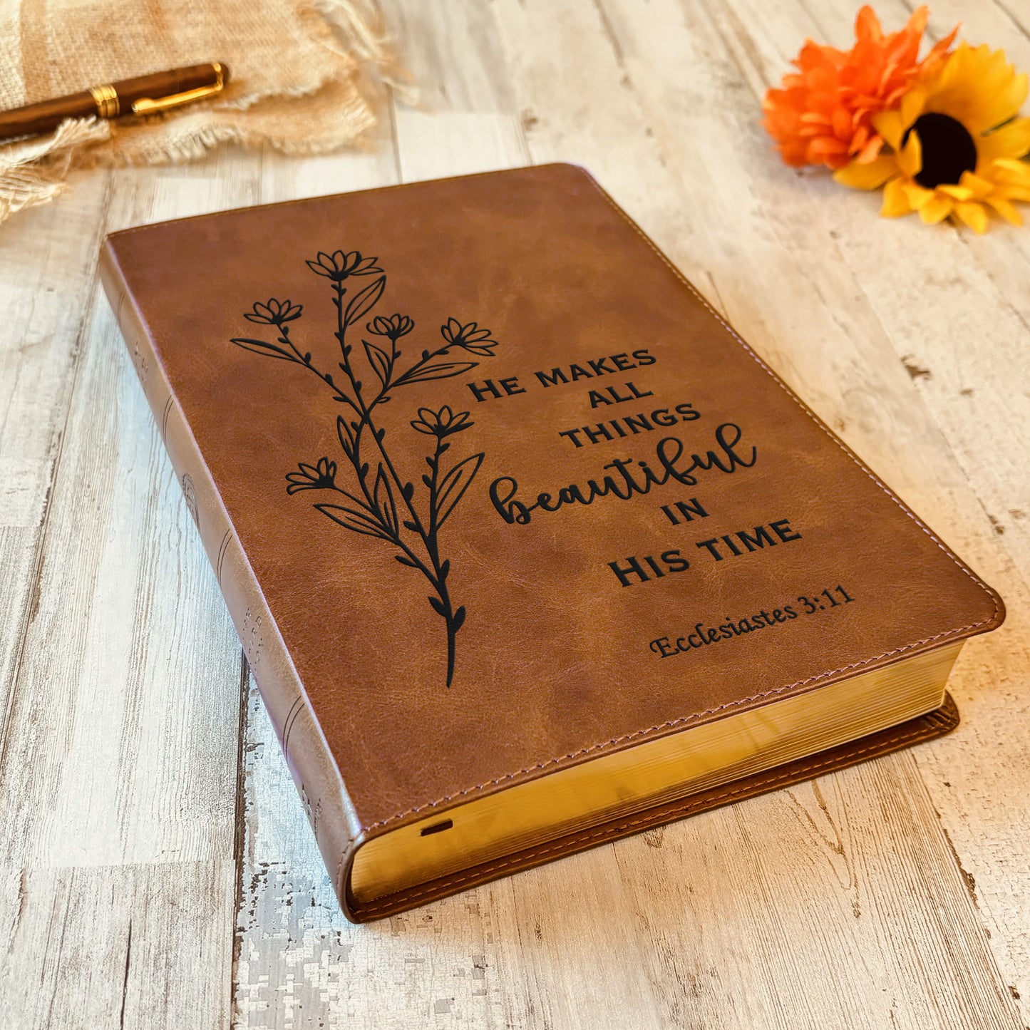 Personalized ESV Bible: Create Your Own Custom Engraved Design with a Designer, Large Print Double-Column Format English Standard Holy Bible