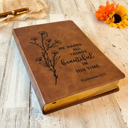 Personalized ESV Bible: Create Your Own Custom Engraved Design with a Designer, Large Print Double-Column Format English Standard Holy Bible - Religious Books - Aylev