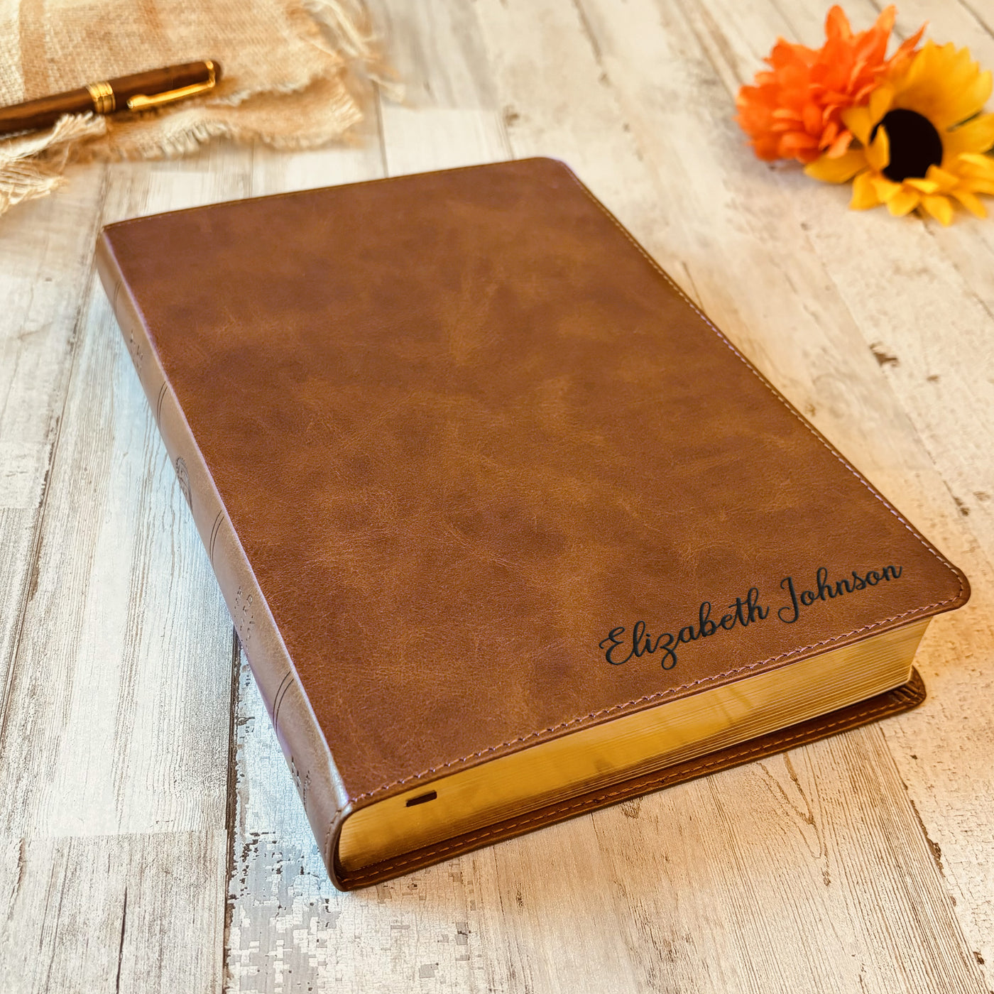 Custom ESV Bible with name Engraved, Large Print Bible, Custom Bible Name, English Standard Version Christian Gifts Religious Gifts