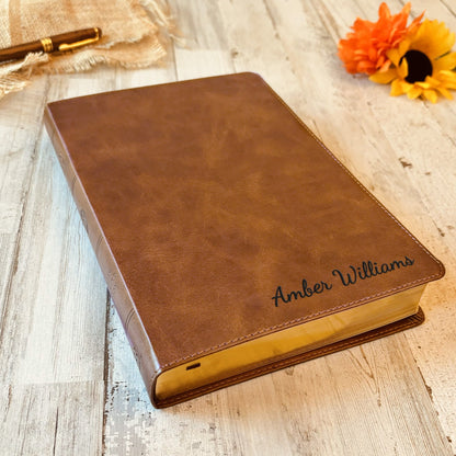 Custom ESV Bible with name Engraved, Large Print Bible, Custom Bible Name, English Standard Version Christian Gifts Religious Gifts - Religious Books - Aylev