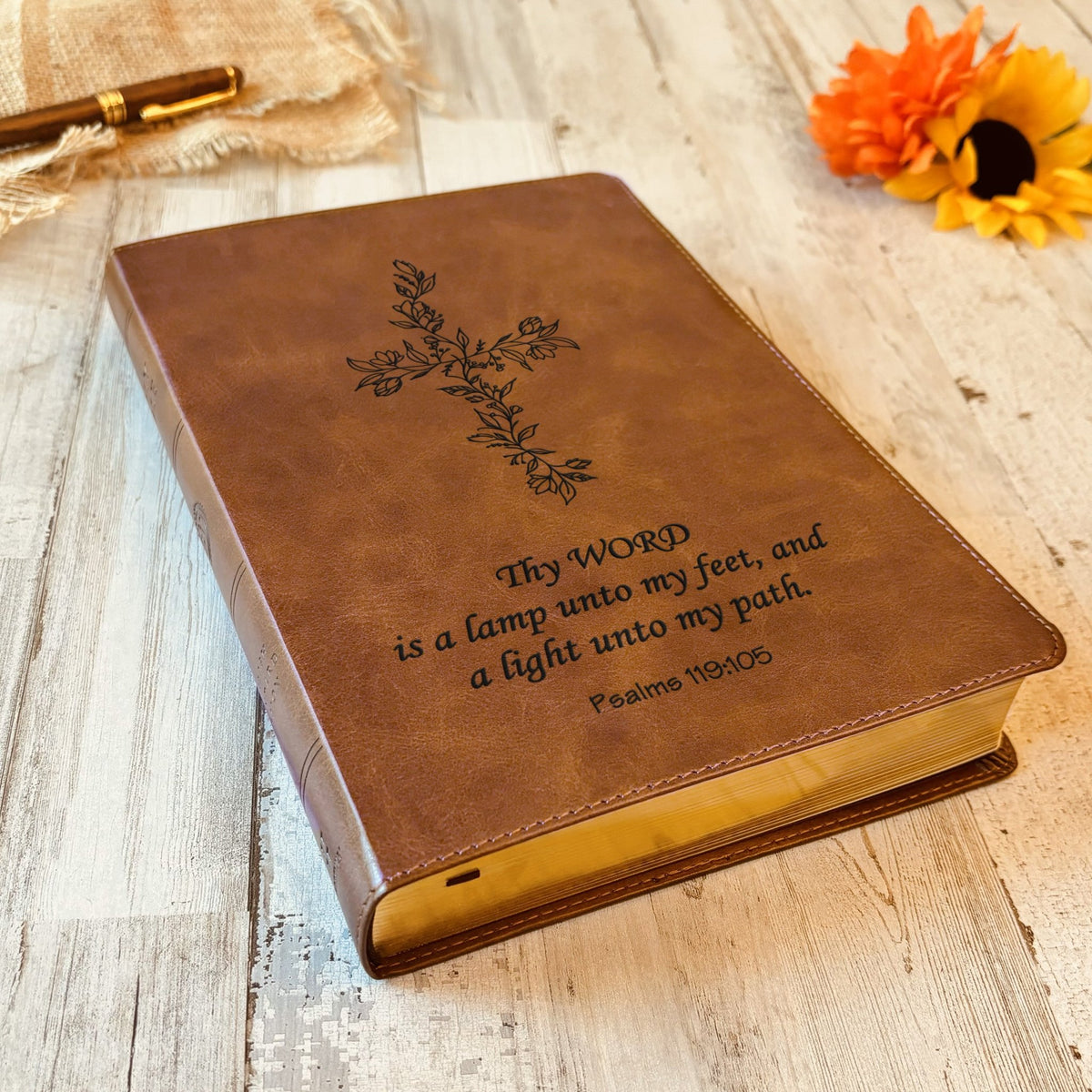 Personalized ESV Bible: Create Your Own Custom Engraved Design with a Designer, Large Print Double-Column Format English Standard Holy Bible - Religious Books - Aylev