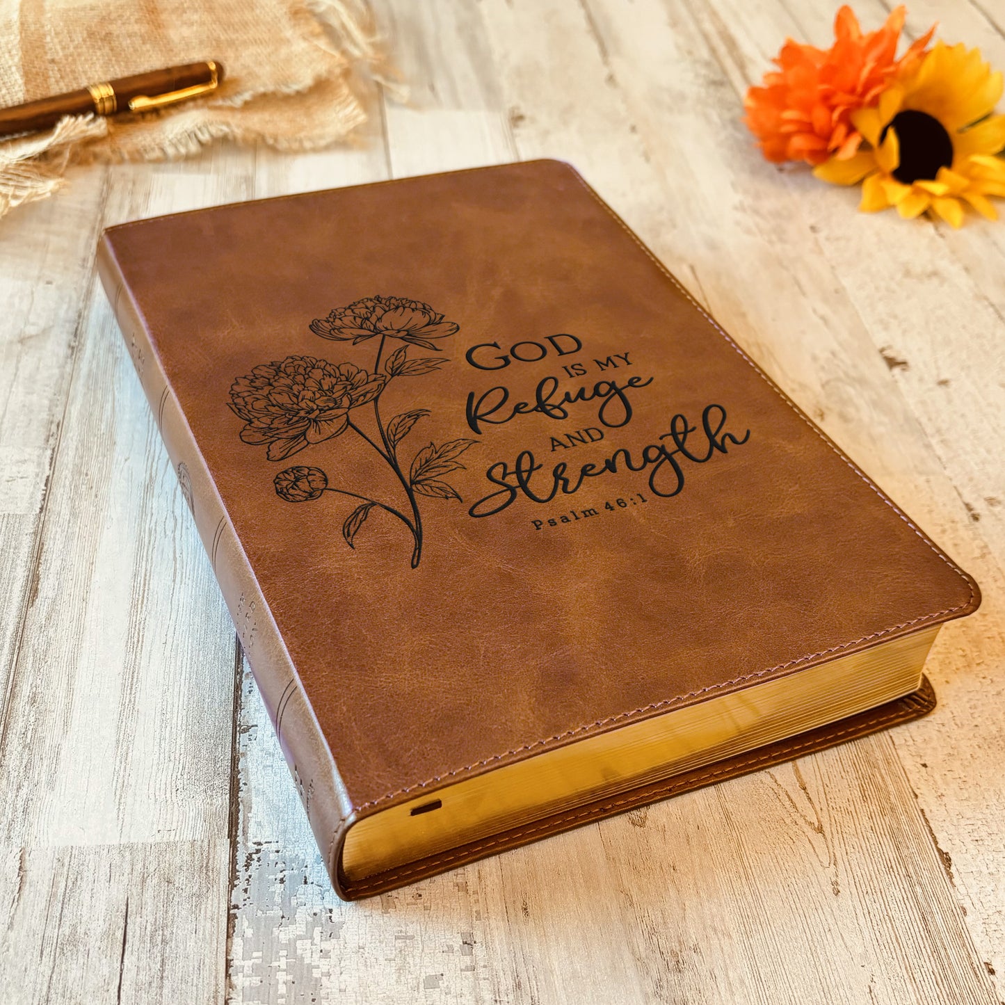 Personalized ESV Bible: Create Your Own Custom Engraved Design with a Designer, Large Print Double-Column Format English Standard Holy Bible